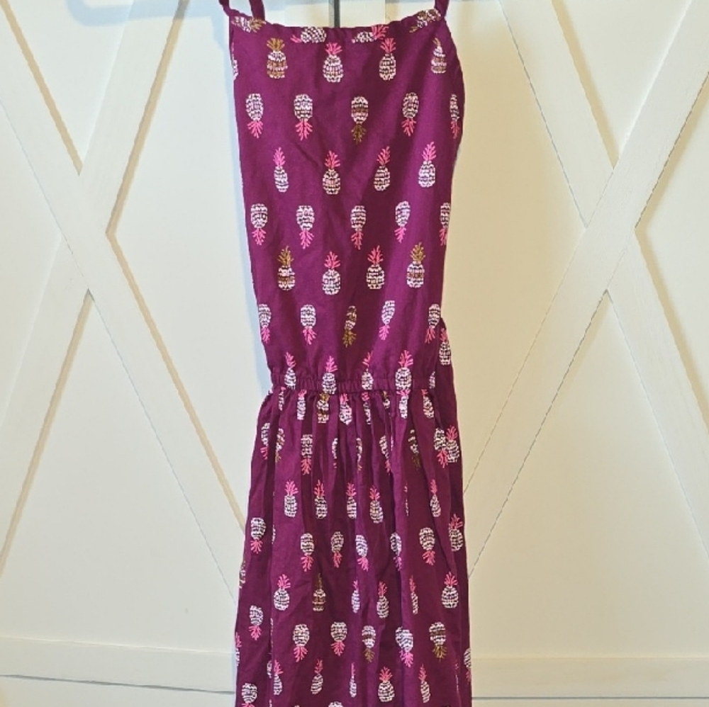 New Cotton Dress Pineapple Print Maxi Dress